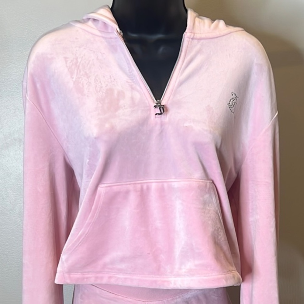 (Juicy Couture Authentic) Pink Velour Hoodie and Pants Set